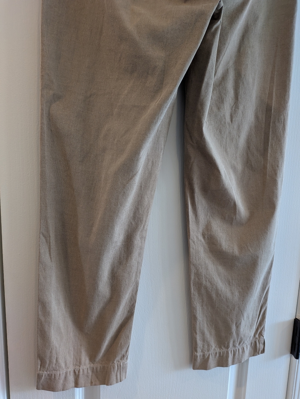 Brunello Cucenilli Gunex Straight Leg Cropped Tan Trousers Pants Women's Size 8 - Picture 9 of 15